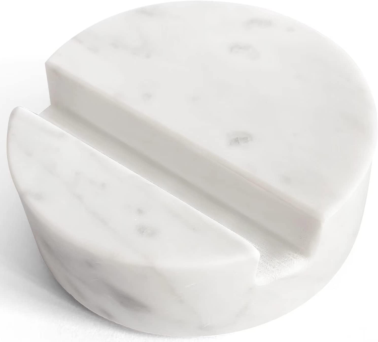 fashciaga Luxurious Marble Cell Phone Stand Holder for Cellphone Tablet On Desk, Countertop, Table, Nightstand. Heavy Real Stone Mobile Phone Stands (Solid) - Image 6
