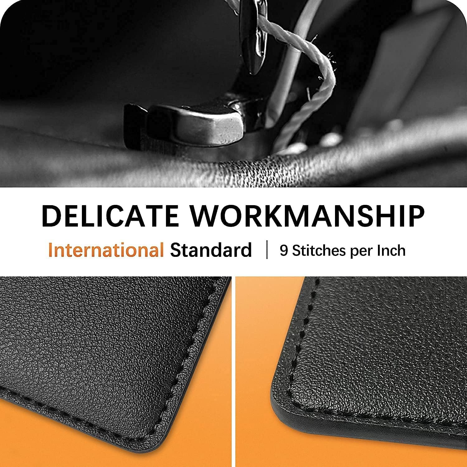 Leather Phone Wallet, Stick On Card Holder for Back of Phone Case - Compatible with Most Cell Phones (iPhone, Samsung) - 2Pack Black - Image 6