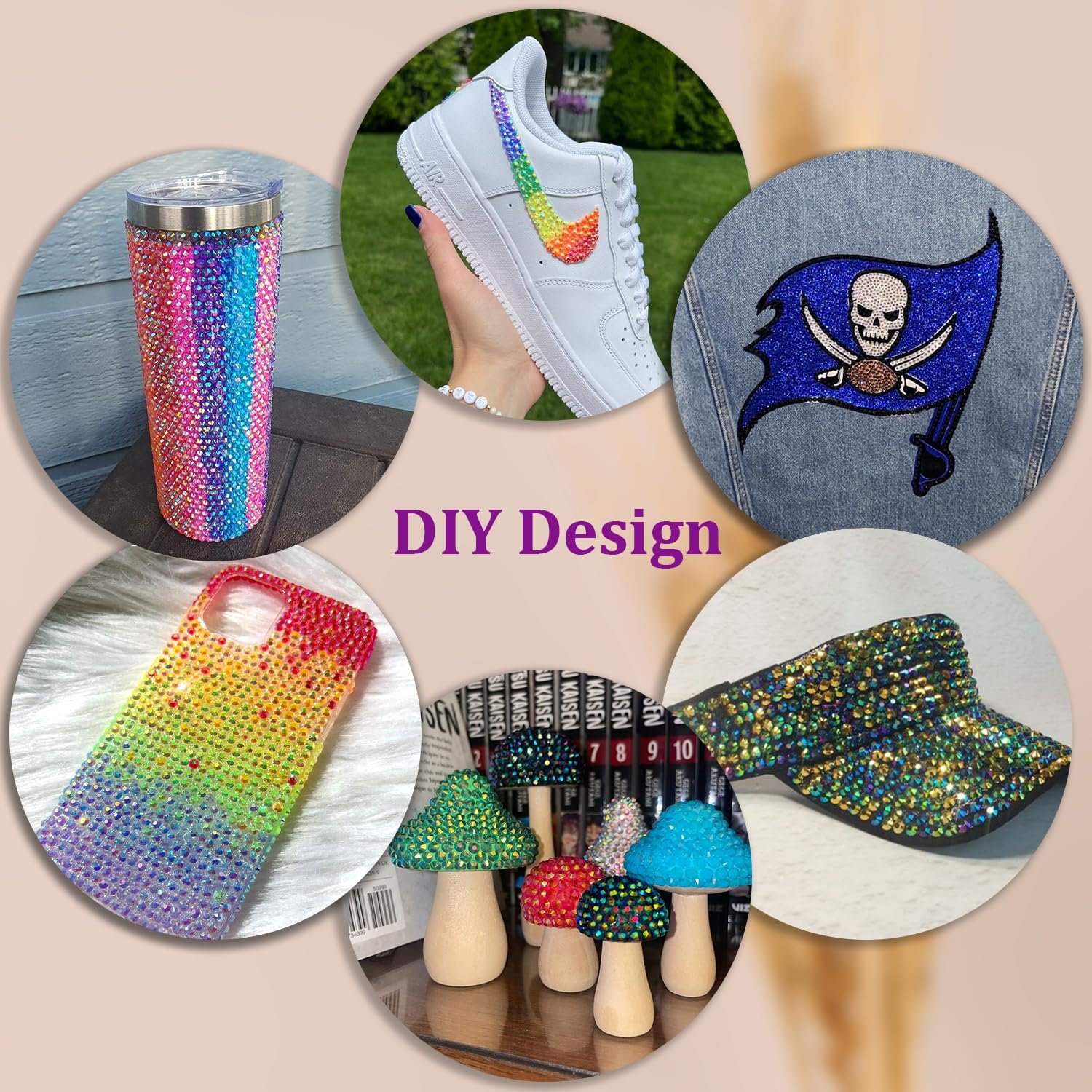 32000Pcs Resin Jelly Rhinestones for Bedazzling, Multicolor 3mm Flatback Gems for Diamond Art, Bedazzler Kit with 3Pcs 10ml B7000 Jewelry Glue for Nail Art Crafting Book Makeup - Image 6