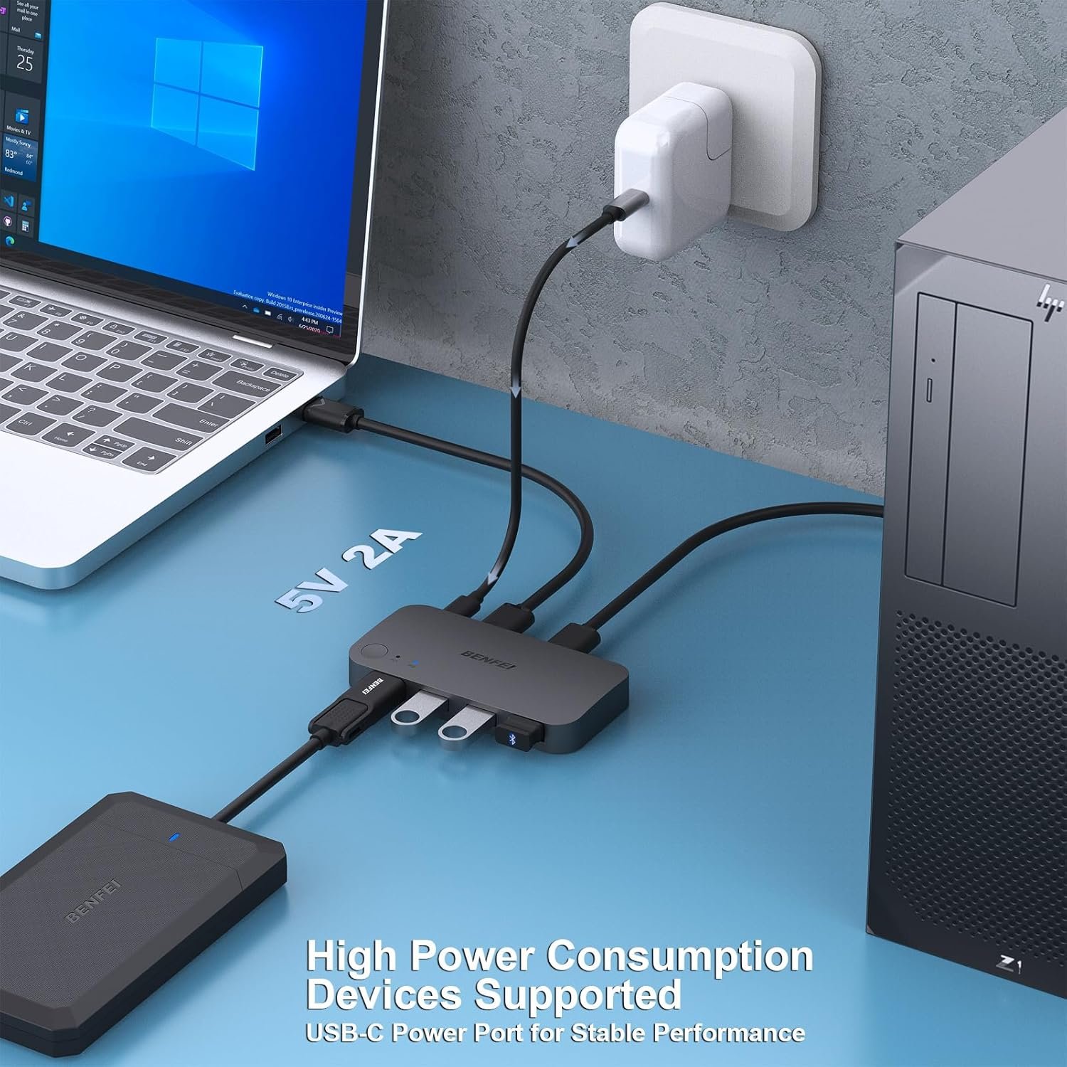 BENFEI USB 3.0 Switch, USB Switch 2 Computers Share 4 USB for PC, Mouse, Keyboard, Printer, Scanner, USB KVM Switch Selector Compatible with Windows, Mac, Linux - Image 7