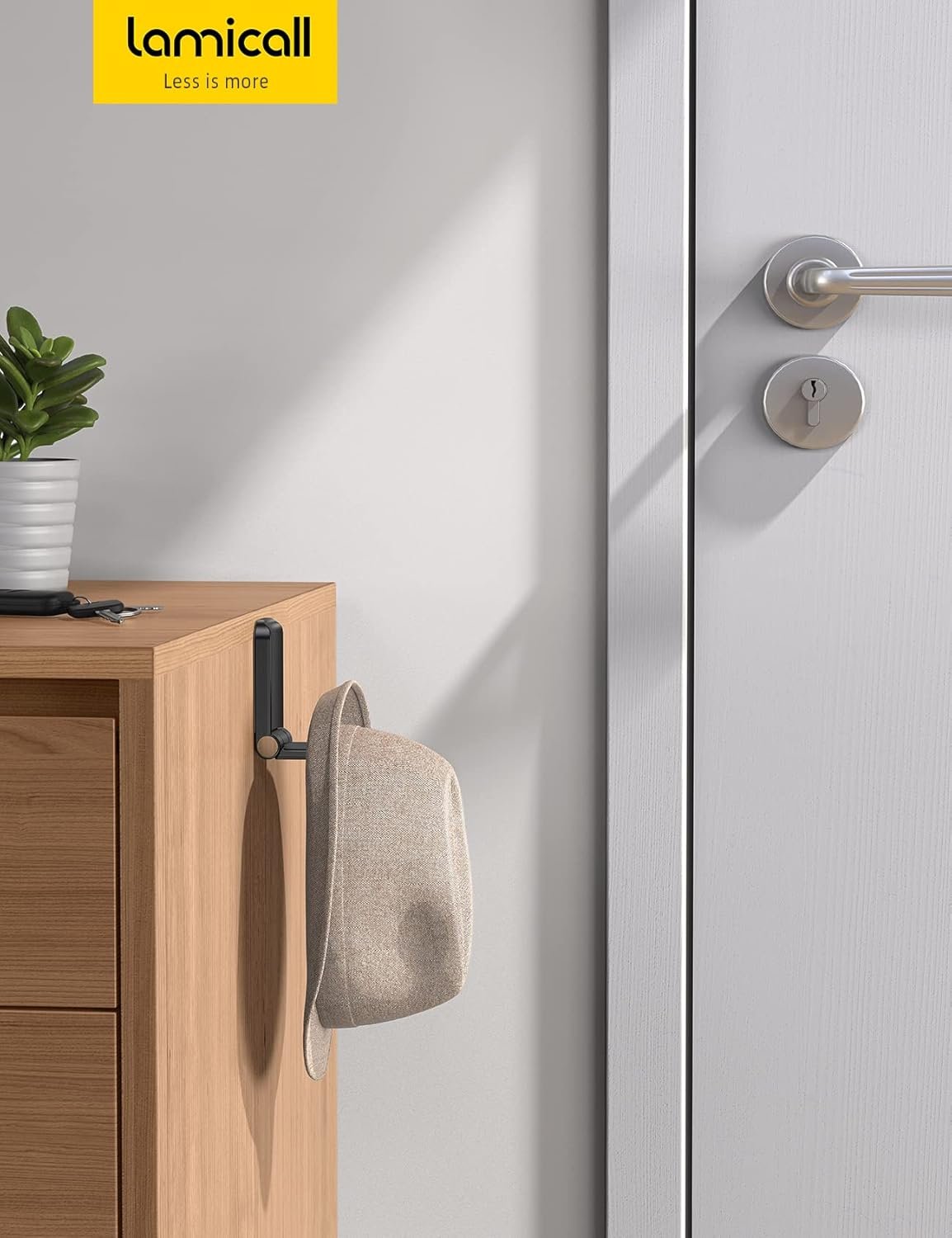 Lamicall Headphone Stand, Sticky Headset Hanger - Adhesive Headphone Holder Hook Mount, Headset Stand Holder Clip Under Desk, Earphone Clamp for Airpods Max, HyperX, Sennheiser, Black - Image 8