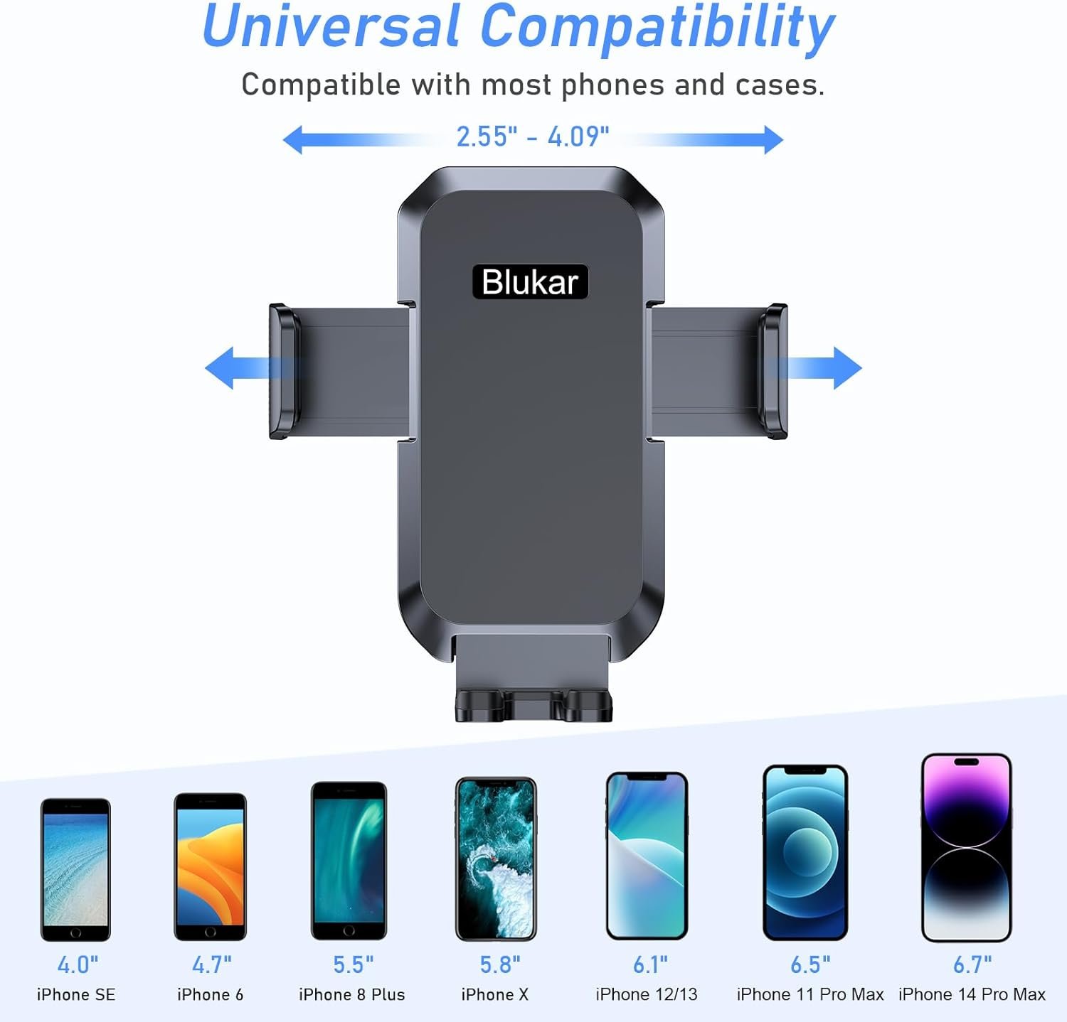 Blukar Car Phone Holder Mount, Super Stable Air Vent Cell Phone Car Mount with 2025 Metal Hook Clip, 360° Rotation,One Button Release for iPhone, Galaxy, Google, and All Other Smartphones - Image 8