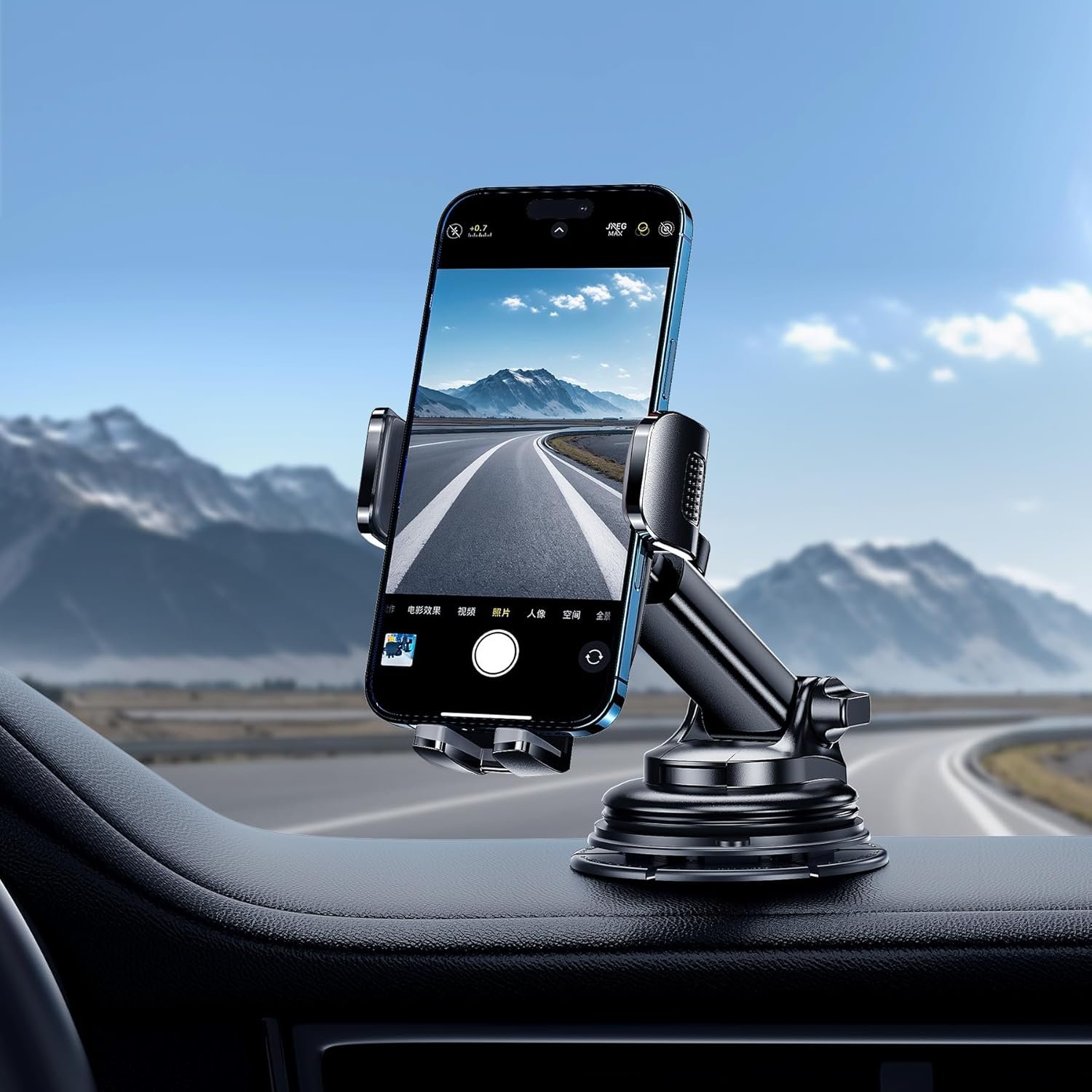 Qifutan Car Phone Holder Mount Phone Mount for Car Windshield Dashboard Air Vent Universal Hands Free Automobile Cell Phone Holder Fit for iPhone Smartphone Camera Mounts - Image 10