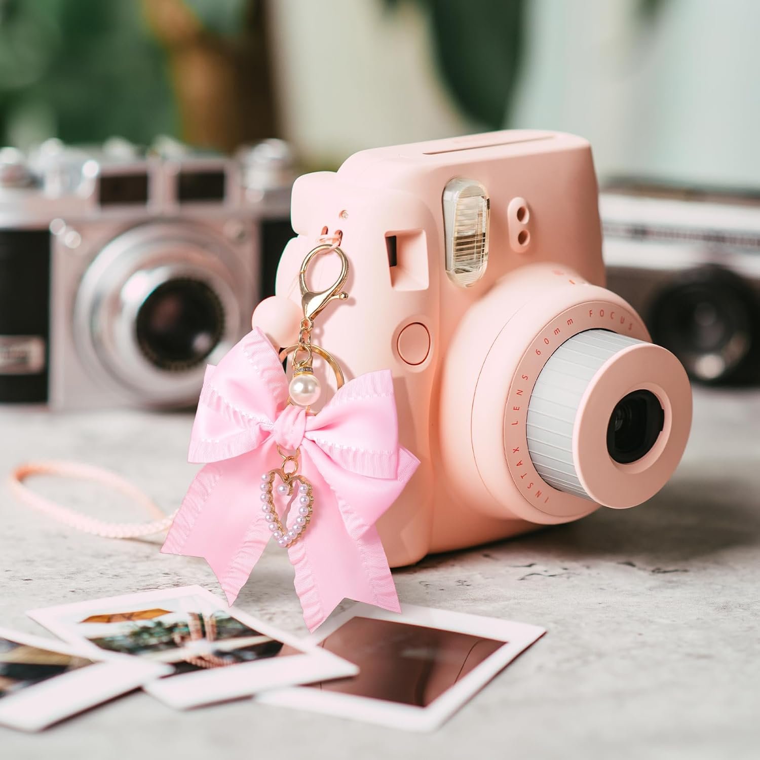 Joez Wonderful Bow Keychains, Coquette Pearl Bookbag Charms, Cute Bow Accessories for Wistlet, Purse, Car Keys - Image 6