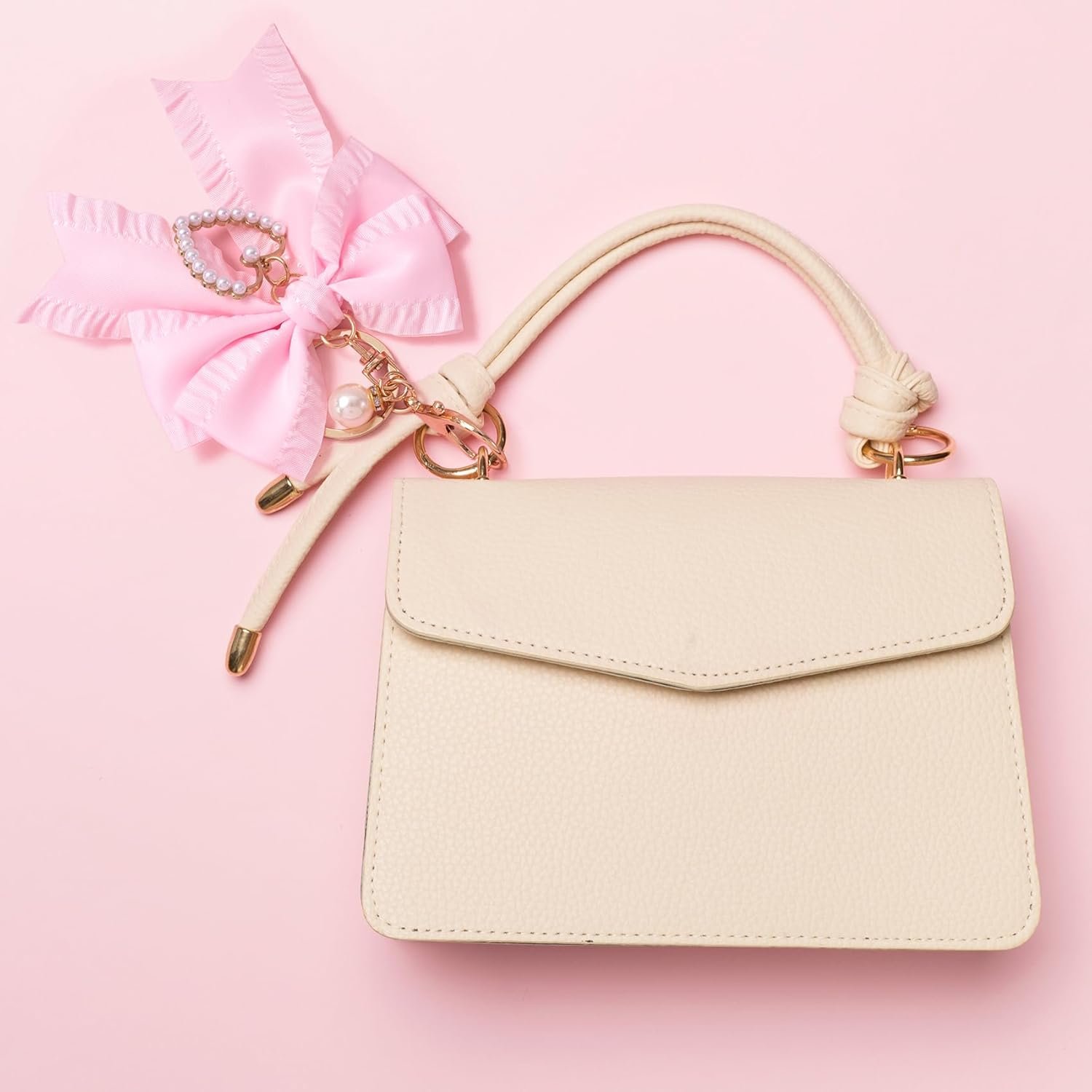 Joez Wonderful Bow Keychains, Coquette Pearl Bookbag Charms, Cute Bow Accessories for Wistlet, Purse, Car Keys - Image 7