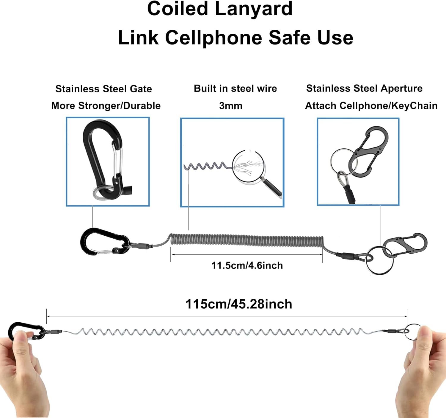Magnetic Cellphone Holder For Backpack Strap - Phone Shoulder Strap Clamp Mount with Phone Protected Lanyard Fit Hiking/Alpinism/Climbing/Fishing,Universal Compatible Most Smartphone - Image 7
