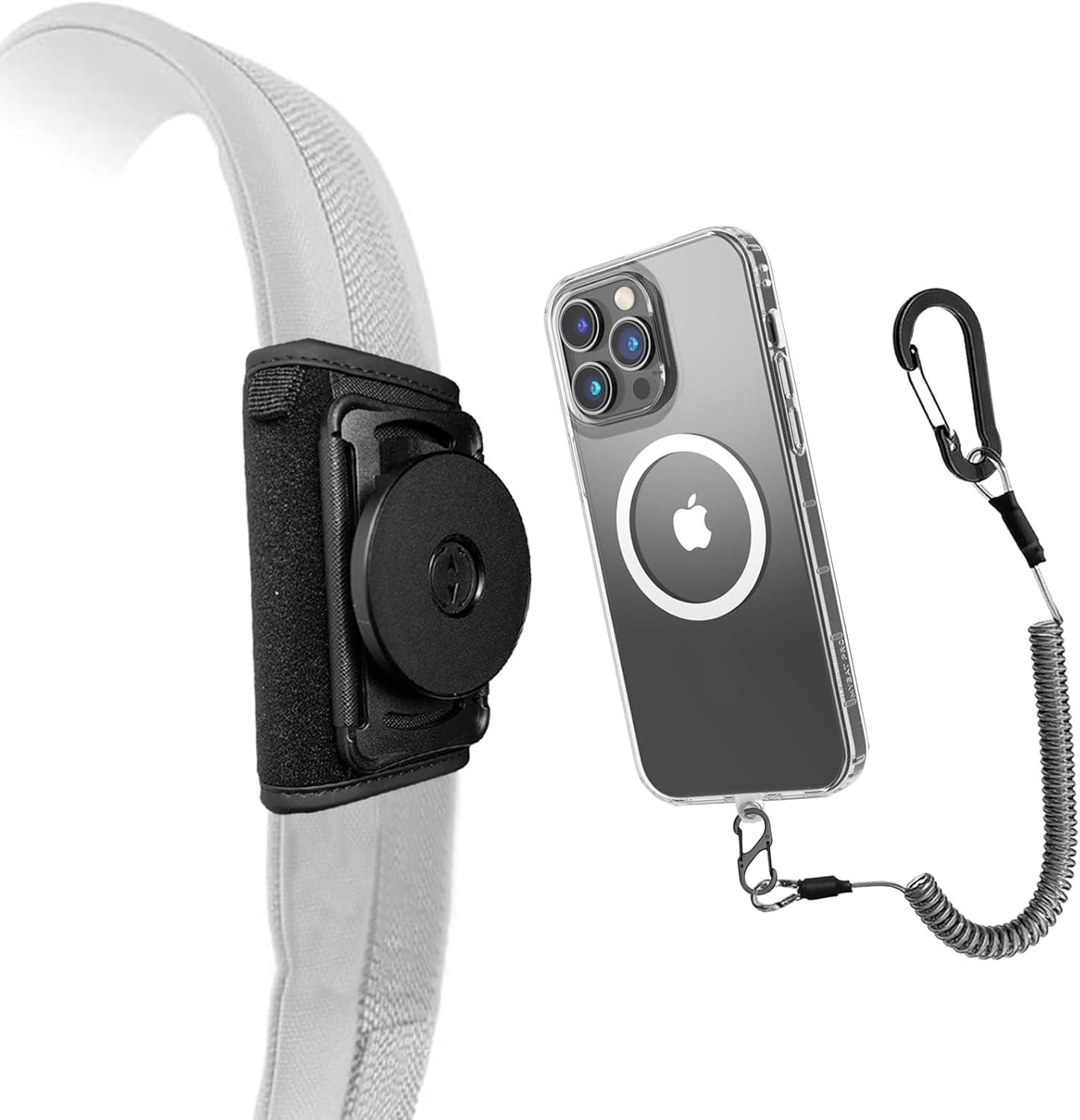 Magnetic Cellphone Holder For Backpack Strap - Phone Shoulder Strap Clamp Mount with Phone Protected Lanyard Fit Hiking/Alpinism/Climbing/Fishing,Universal Compatible Most Smartphone - Image 9