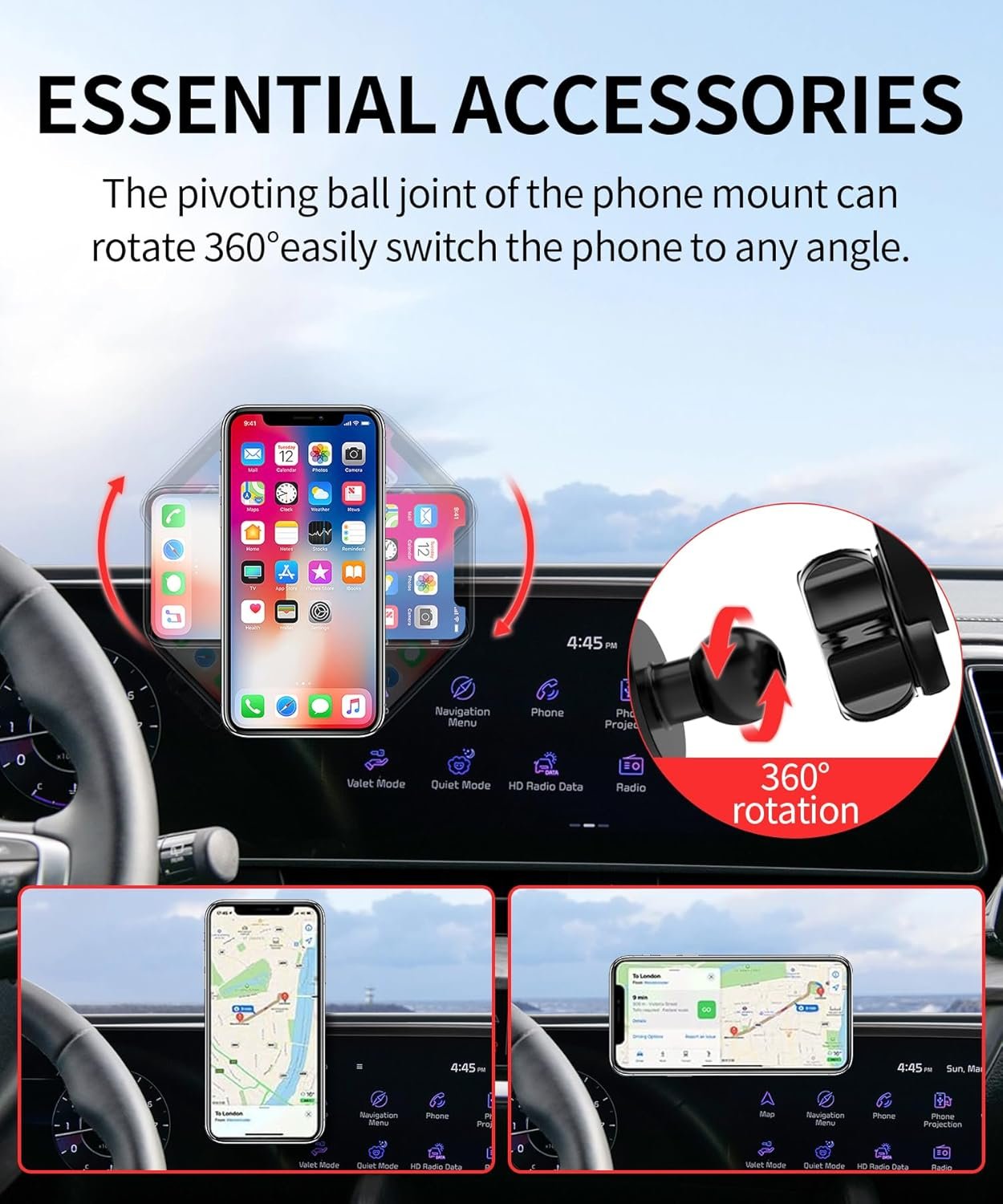 Car Phone Holder for 2023-2026 Kia Sportage Accessories 12.3-Inch Screen Fixed Clip, 360° Rotation Phone Mount Compatible with MagSafe, Cell Phone Holder Does Not Affect Air Vent - Image 7