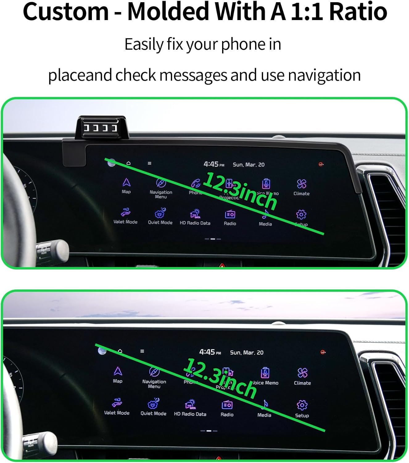 Car Phone Holder for 2023-2026 Kia Sportage Accessories 12.3-Inch Screen Fixed Clip, 360° Rotation Phone Mount Compatible with MagSafe, Cell Phone Holder Does Not Affect Air Vent - Image 9