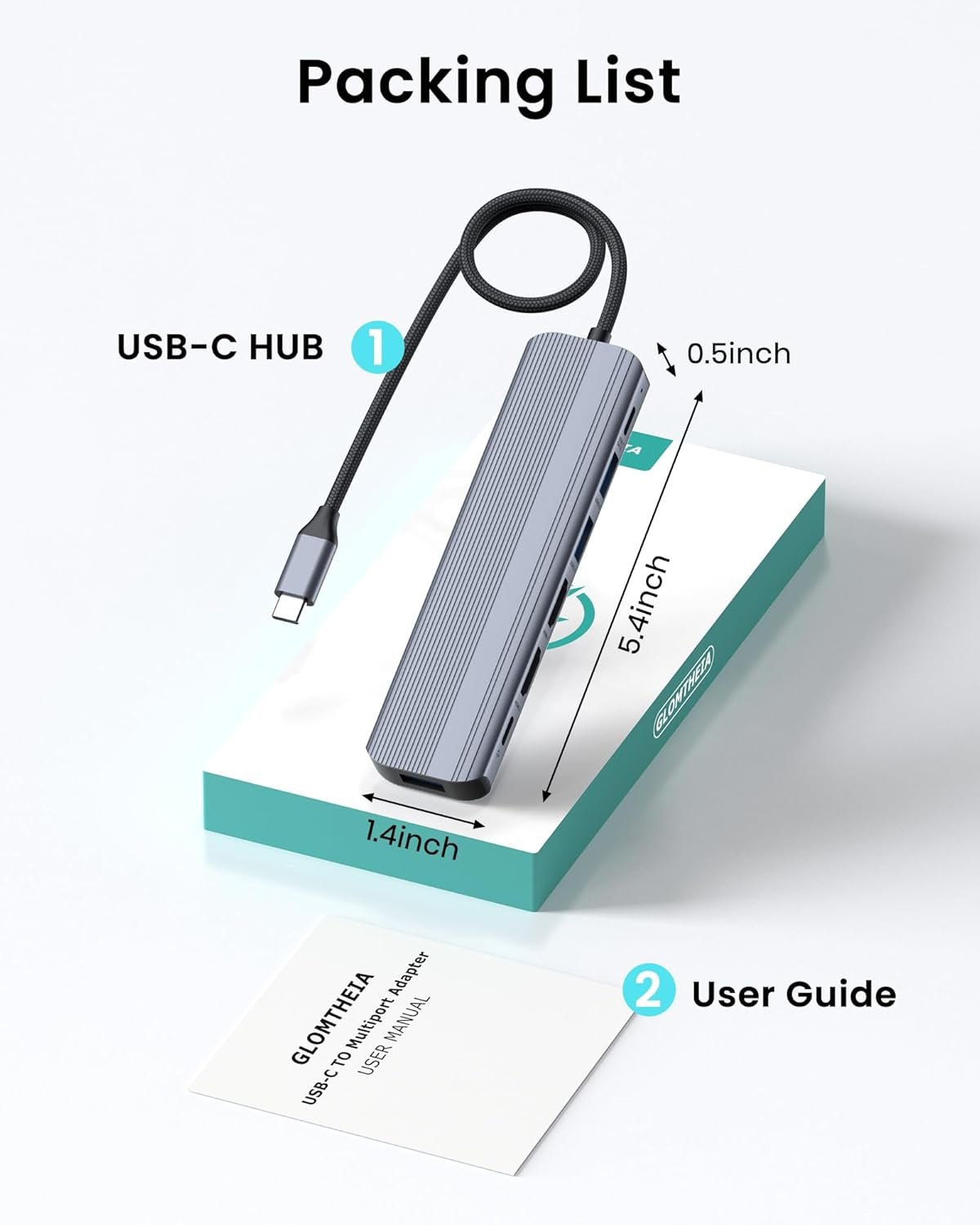 USB C Hub Docking Station Dual Monitor for Laptop, MacBook Air/Pro Dock Adapter Multiport Dongle with 2 HDMI Ports 4K 60Hz, 100W PD Charging, 3 USBA 3.0 & USBC - Image 9