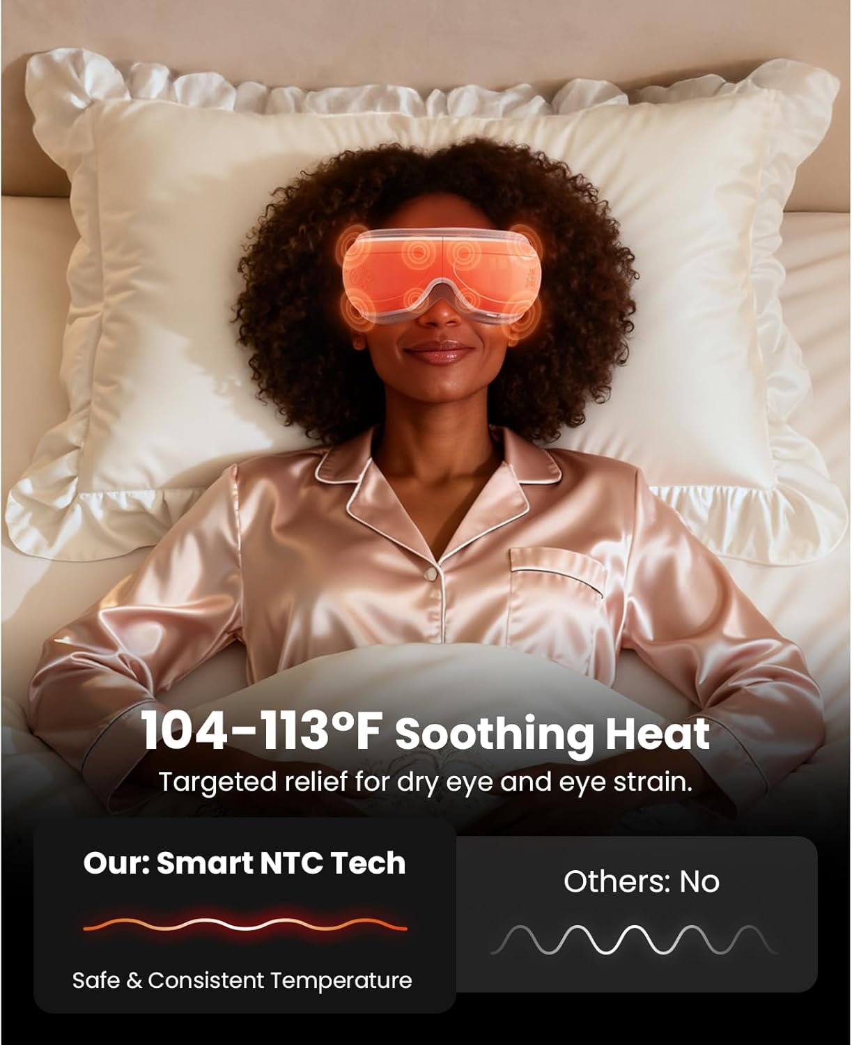 BOB AND BRAD Eye Massager FSA Eligible, EyeOasis 2 Heated Eye Massager for Dry Eyes, Temple Massager for Headache, Migraine & Tension Relief, Warm Compress Eye Massage for Stress Relief - Image 4