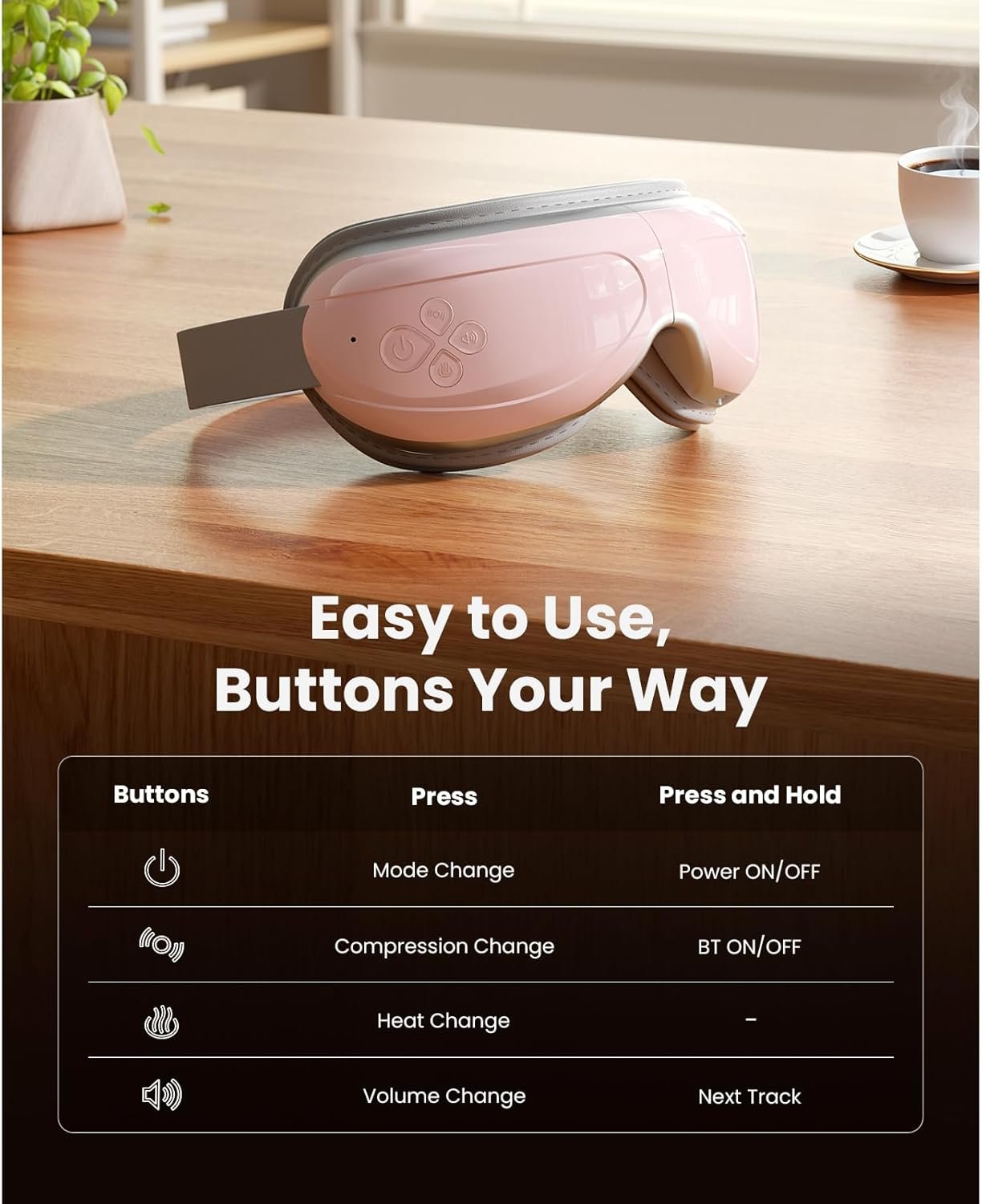 BOB AND BRAD Eye Massager FSA Eligible, EyeOasis 2 Heated Eye Massager for Dry Eyes, Temple Massager for Headache, Migraine & Tension Relief, Warm Compress Eye Massage for Stress Relief - Image 5