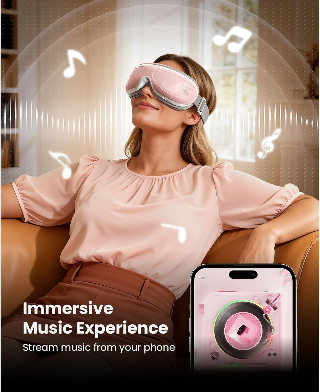 BOB AND BRAD Eye Massager FSA Eligible, EyeOasis 2 Heated Eye Massager for Dry Eyes, Temple Massager for Headache, Migraine & Tension Relief, Warm Compress Eye Massage for Stress Relief - Image 9