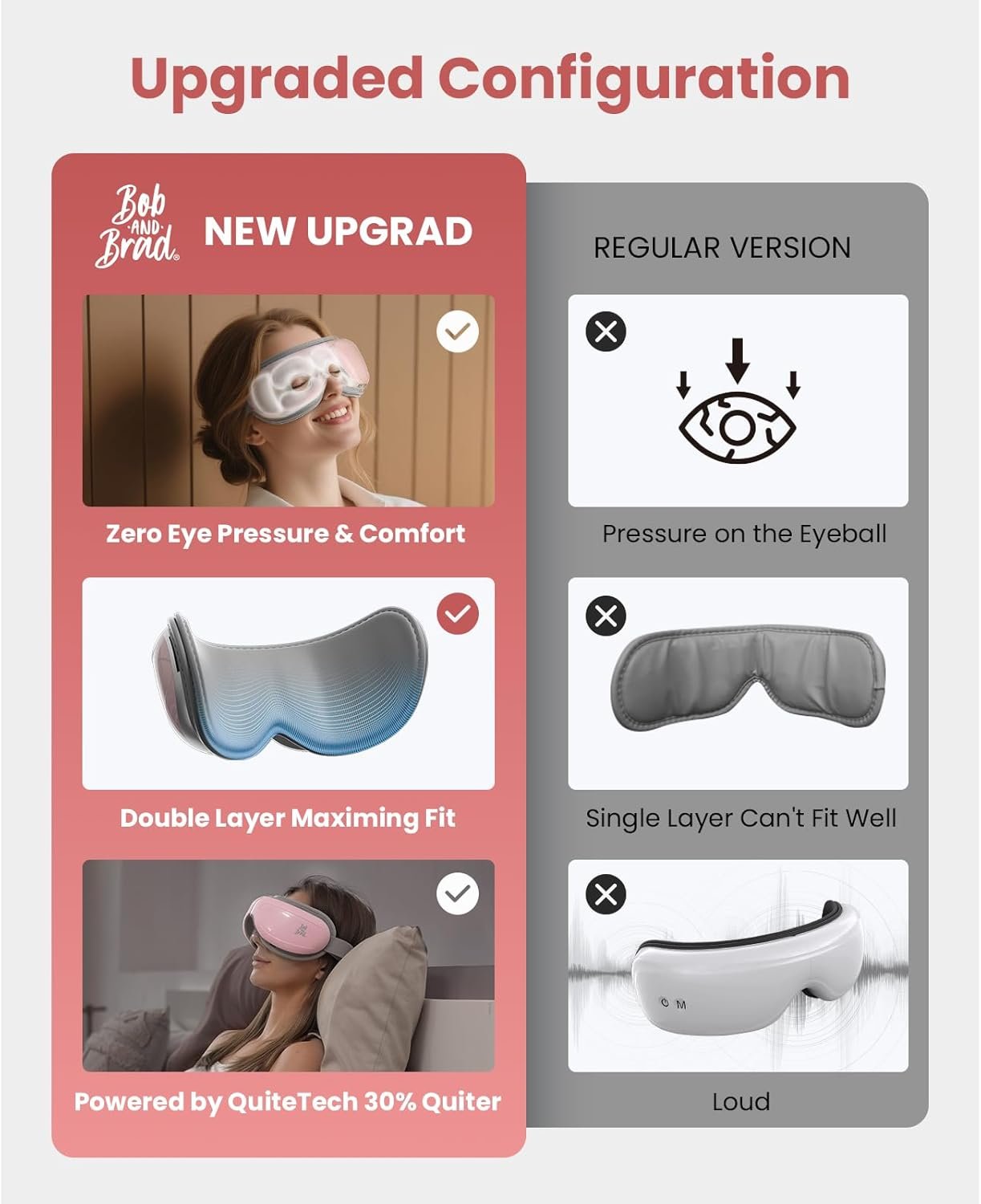 BOB AND BRAD Eye Massager FSA Eligible, EyeOasis 2 Heated Eye Massager for Dry Eyes, Temple Massager for Headache, Migraine & Tension Relief, Warm Compress Eye Massage for Stress Relief - Image 10