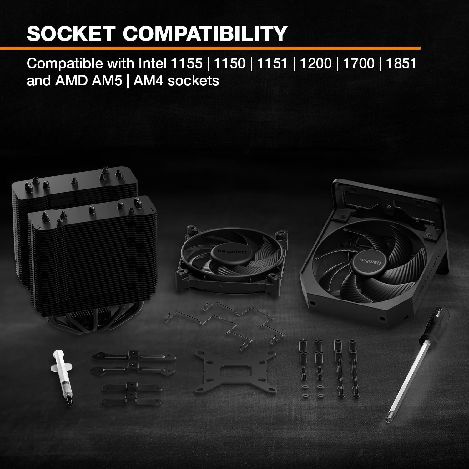 be quiet! Dark Rock Pro 5 Quiet Cooling CPU Cooler | Immensely High Airflow | 7 high-Performance Copper Heat Pipes | Speed Switch | Thermal Grease | BK036 - Image 8