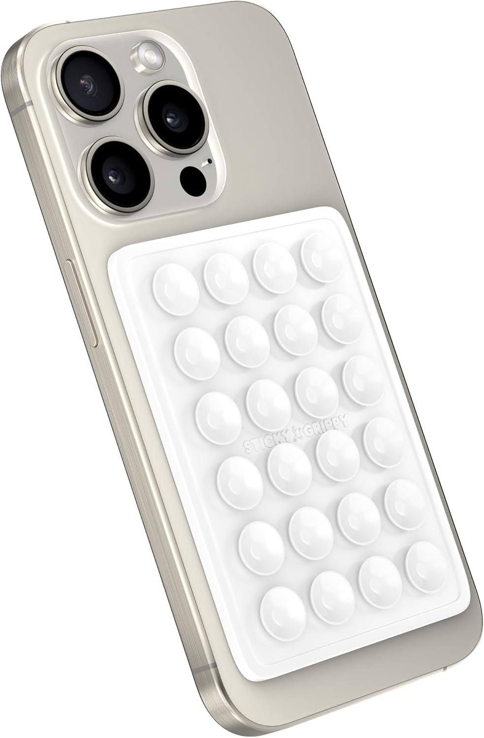Suction Phone Case Mount, Silicon Adhesive Phone Accessory for iPhone and Android, Hands-Free Fidget Toy Mirror Shower Phone Holder, Tiktok Videos and Selfies (White) - Image 4