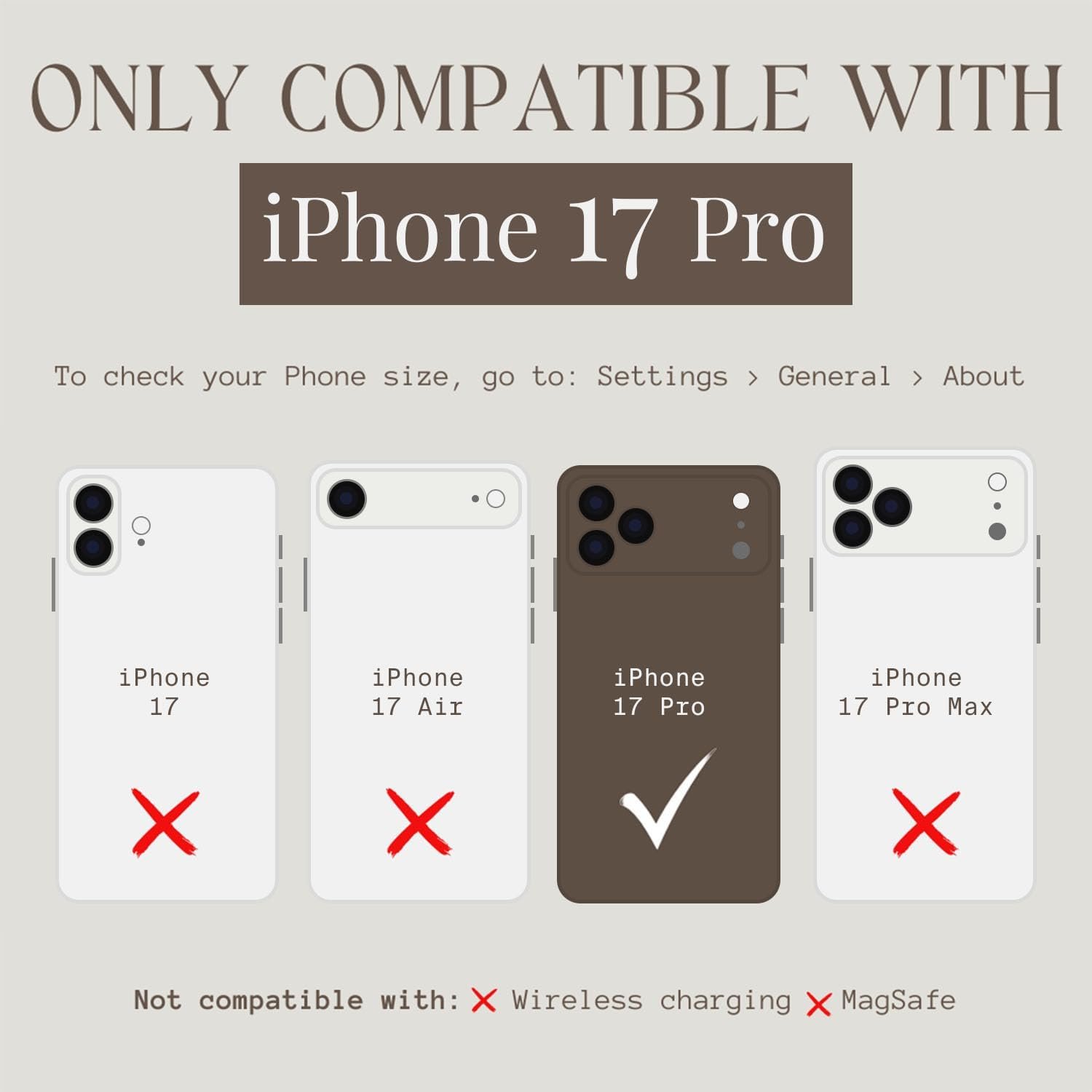Walli Cases for iPhone 17 Pro Case Aesthetic Wallet Phone Case Card Holder, Securely Holds up to 2 Cards - Cute, Trendy Phone Cover for Women, fits iPhone 17 Pro, with Kickstand & Finger Strap - Image 8