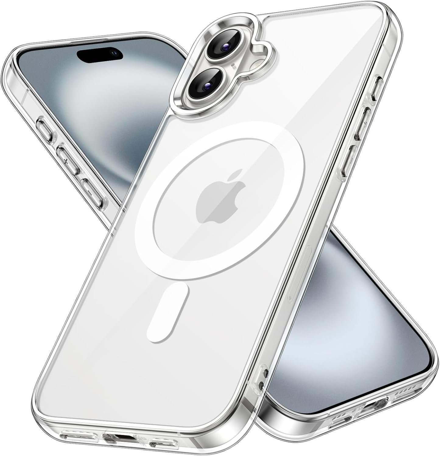 JETech Magnetic Case for iPhone 16 6.1-Inch Compatible with MagSafe, Shockproof Phone Bumper Cover, Anti-Scratch Clear Back (Clear) - Image 2