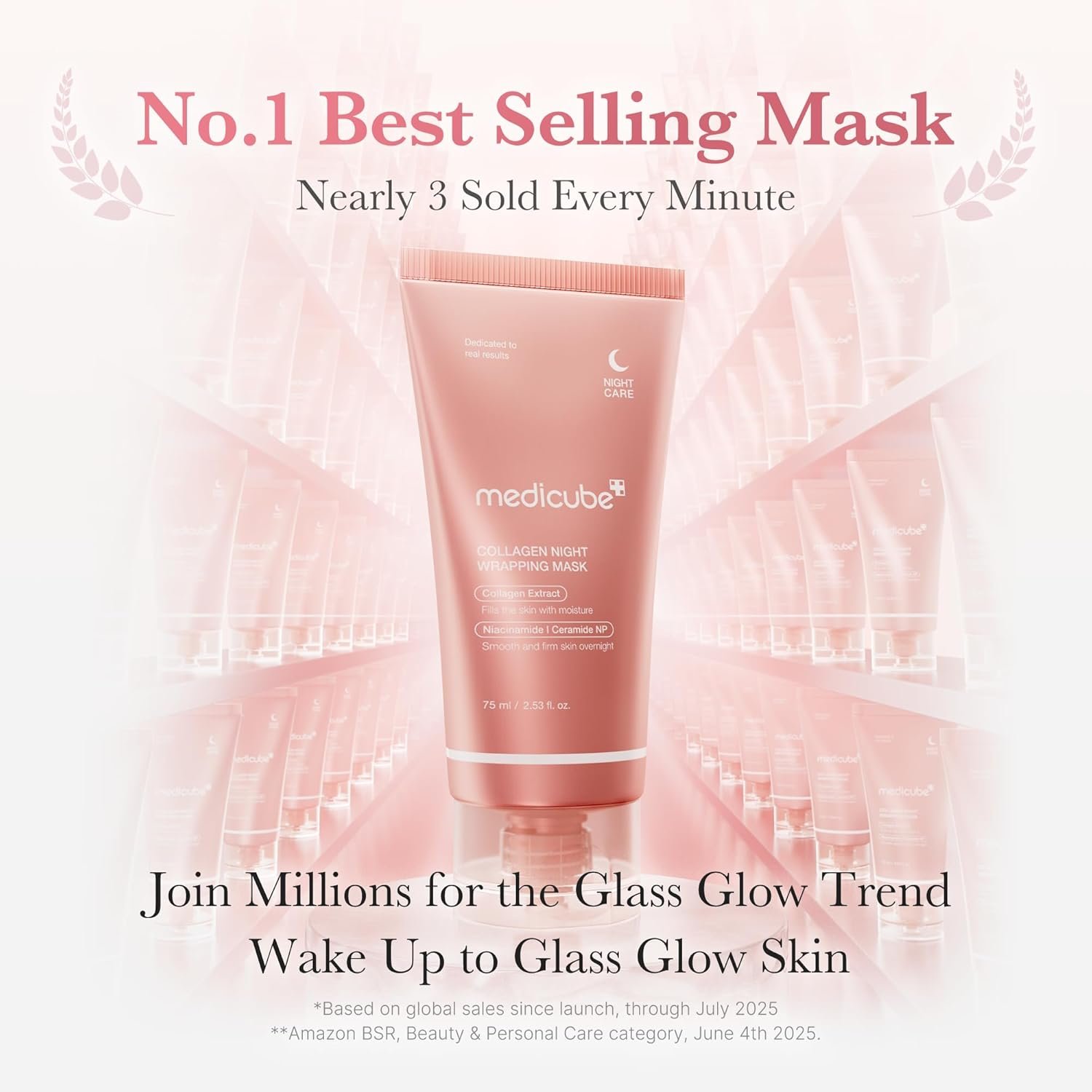 medicube Collagen Night Wrapping Peel Off Facial Mask with Jelly Brush - Image 3