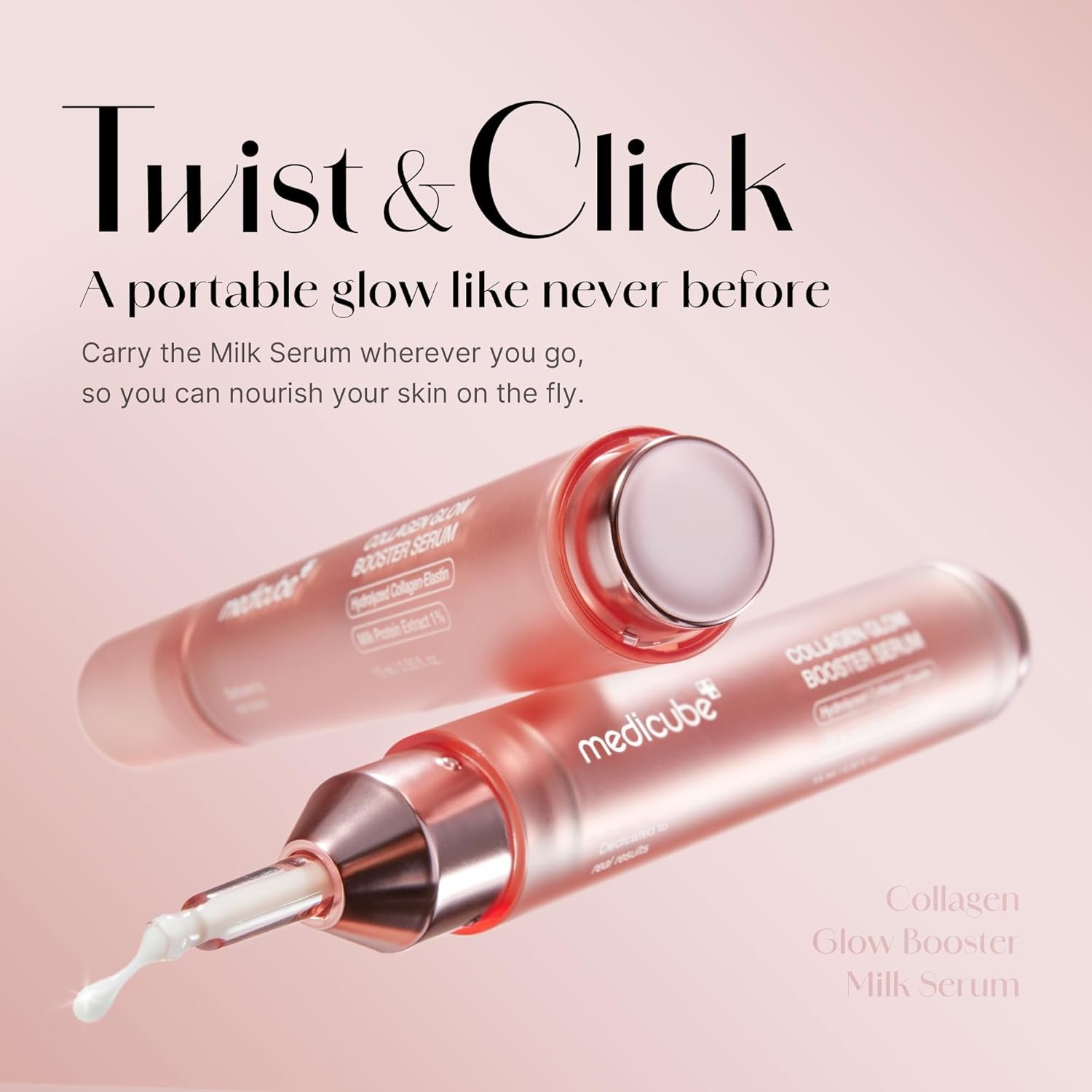medicube Milky Collagen Double Glow Lock Duo: Collagen Glazed Milky Wrapping Mask and Booster Serum | 130DaCollagen, Niacinamide, Glutathione for Plumped, Radiant Glass Skin - Image 6