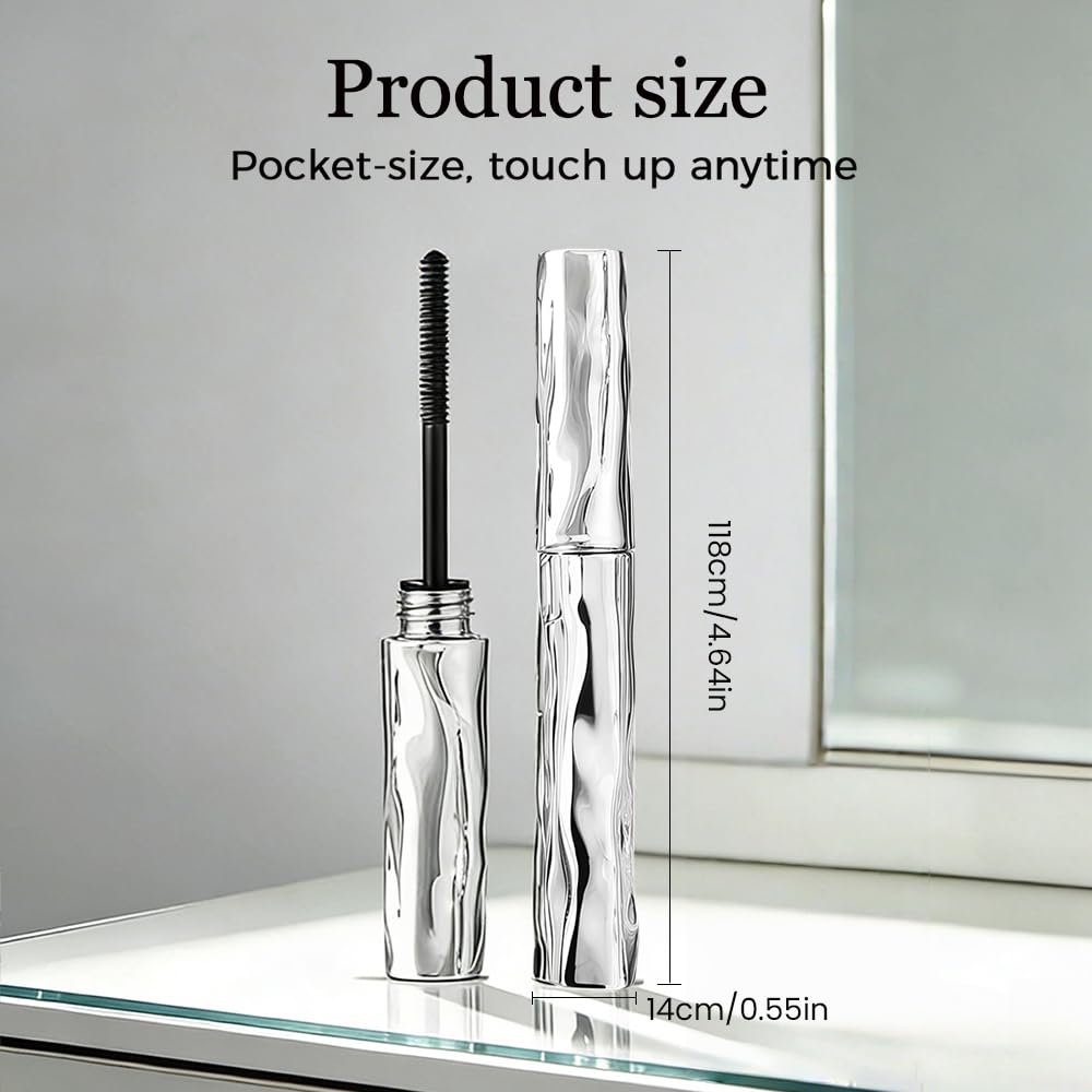 Waterproof Mascara, 2026 New Metal Wand Volumizing and Lengthening Mascara, Waterproof Quick Drying Formula for Natural 3D and Definition, Curling Volumizing and Natural Length (3) - Image 7