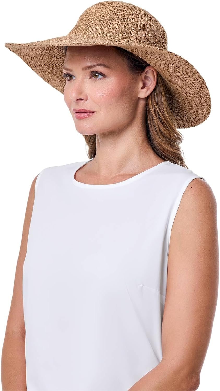 Women's Packable Sun Hat - UPF 50+ Sun Protection - Perla in Tan - Image 3