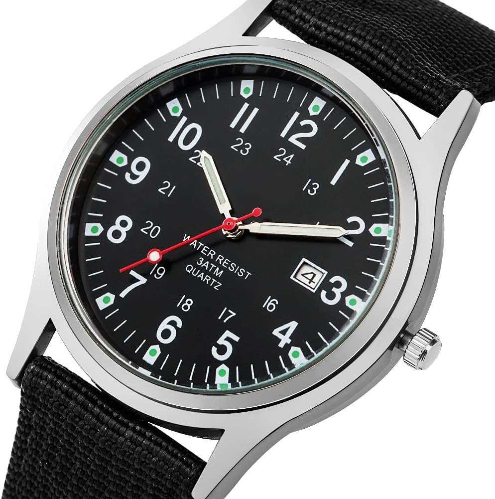 Men's Sport Style Swiss Military Army Pilot Fabric Strap Watch - Image 3