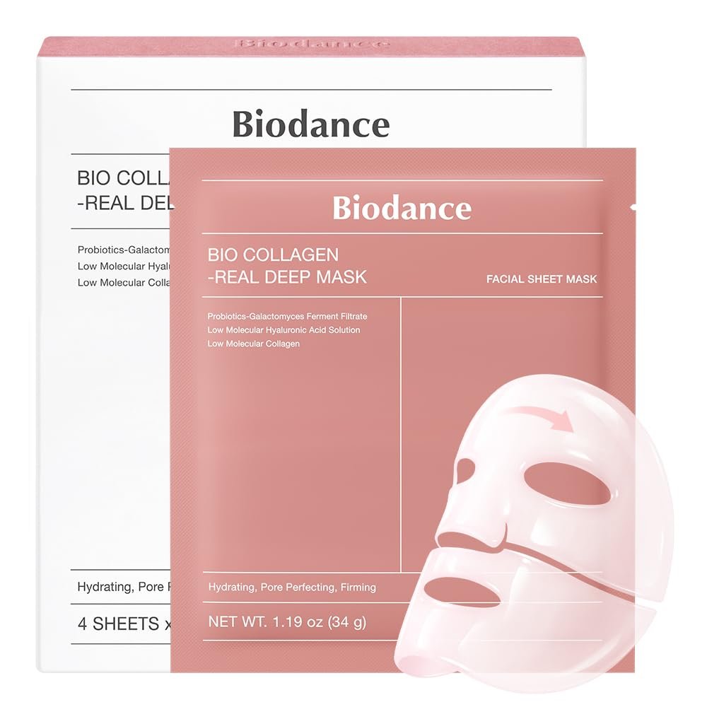 BIODANCE Bio-Collagen Real Deep Mask, Hydrating Overnight Hydrogel Face Mask, Pore Minimizing, Elasticity, Plumping, Travel Essentials & Self Care Gifts for Women, Korean Skin Care | 1.19oz(34g) x 4ea - Image 2