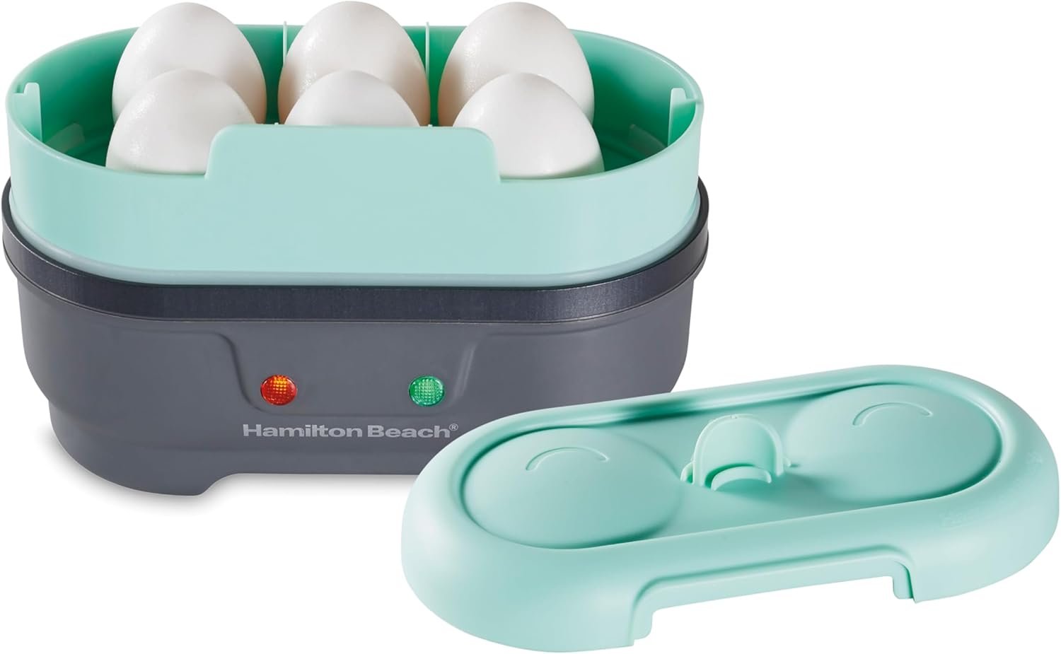 Hamilton Beach Sous Vide Style Electric Egg Bite Maker, Hard Boiled Egg Cooker & Poacher with Removable Nonstick Tray, Makes 2 in Under 10 Minutes, Teal (25511) - Image 2