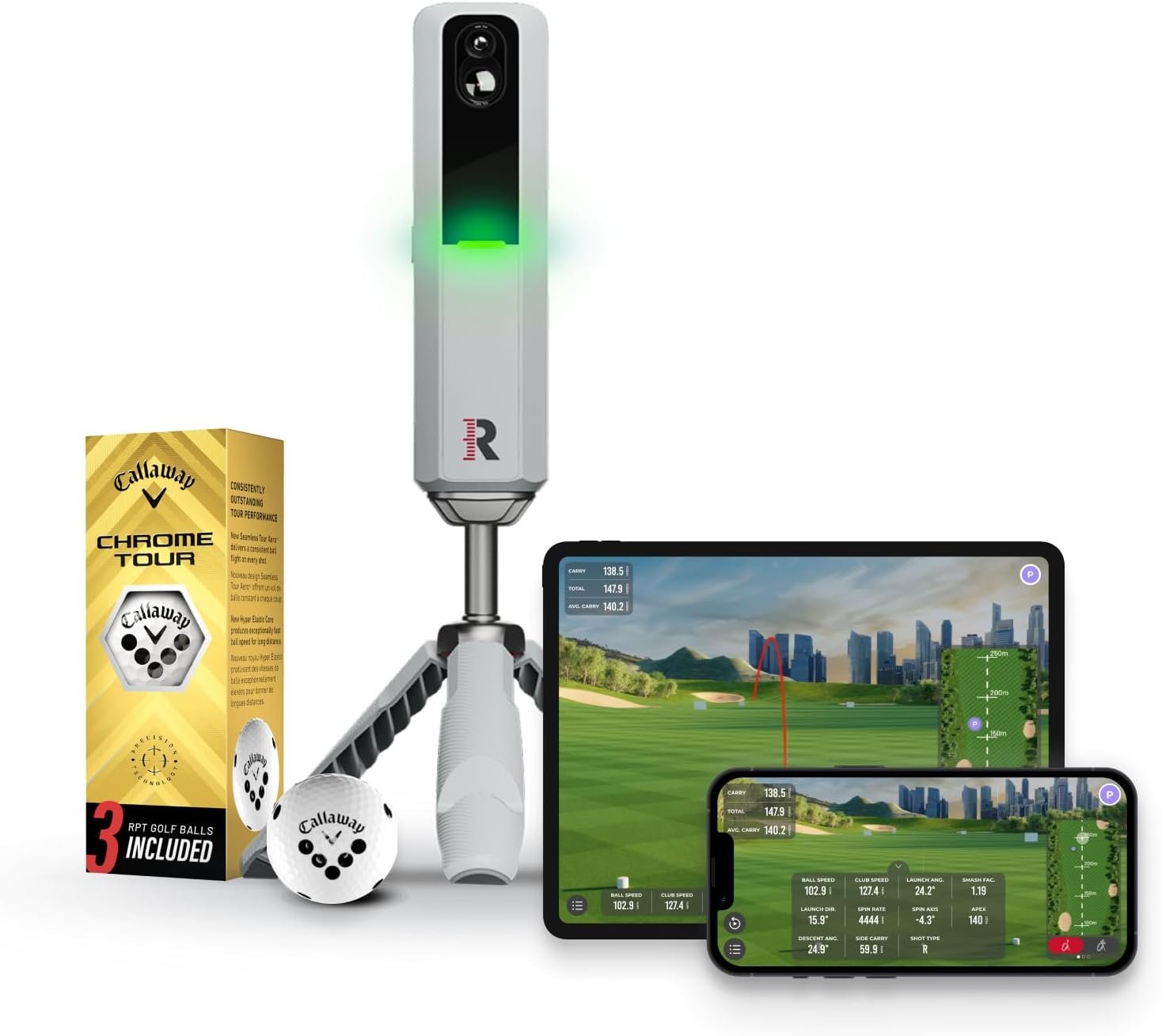 Rapsodo - MLM2PRO Golf Launch Monitor, Simulators for Home & Training, Mobile Launch Monitor for Golf Swing Analysis, Measures Spin Rate & Axis, Tracker & Swing Analyzer, Indoor Outdoor Use - Image 2