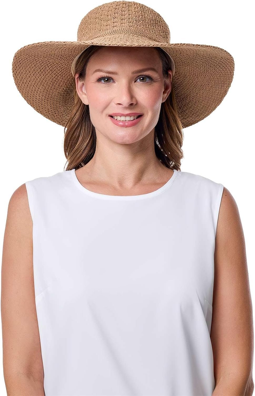 Women's Packable Sun Hat - UPF 50+ Sun Protection - Perla in Tan - Image 2