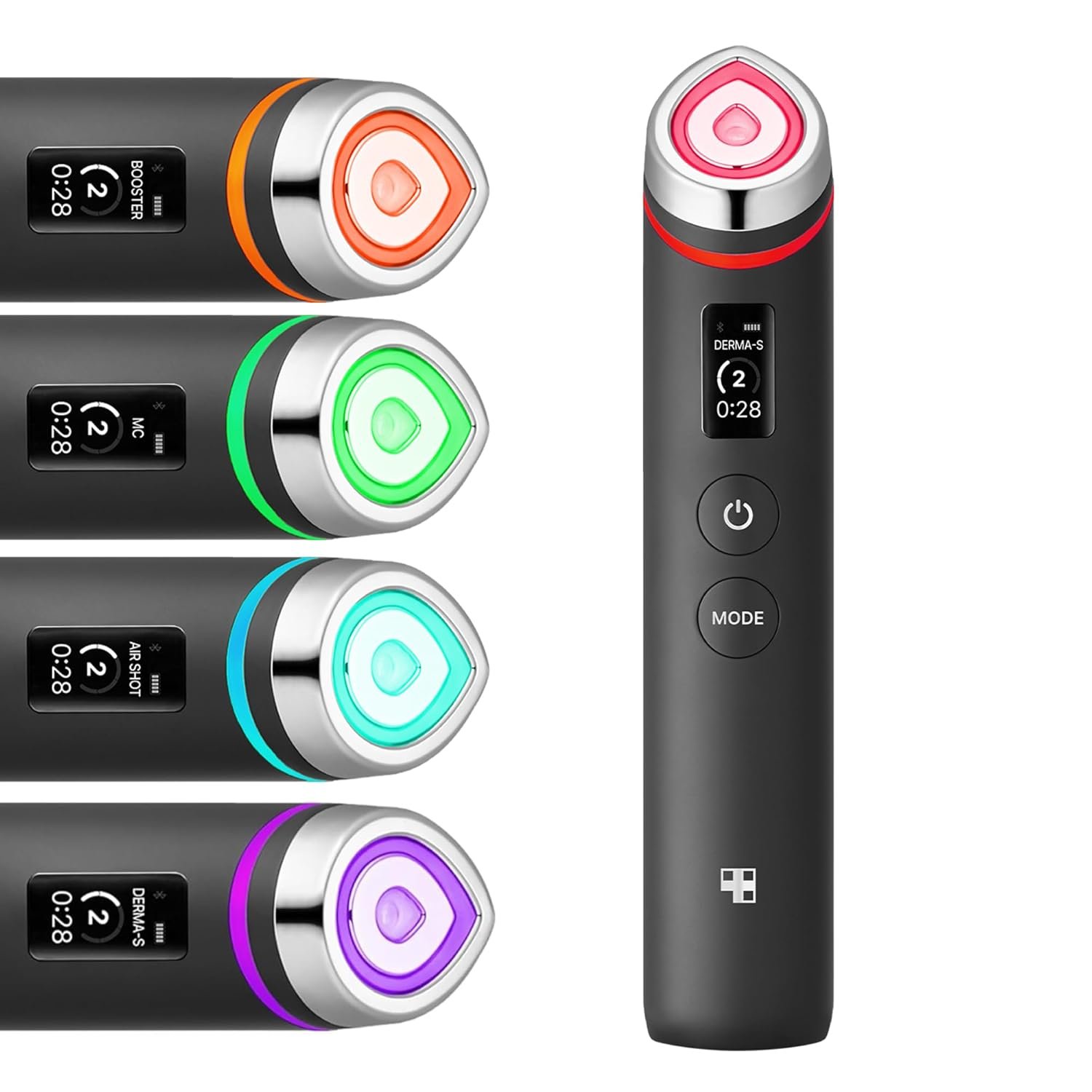 medicube Booster Pro | 6-in-1 Real Glass Glow Beauty Massager | for Clear, Radiant, Firmer-Looking Skin | Korean Skin Care | Black - Image 2
